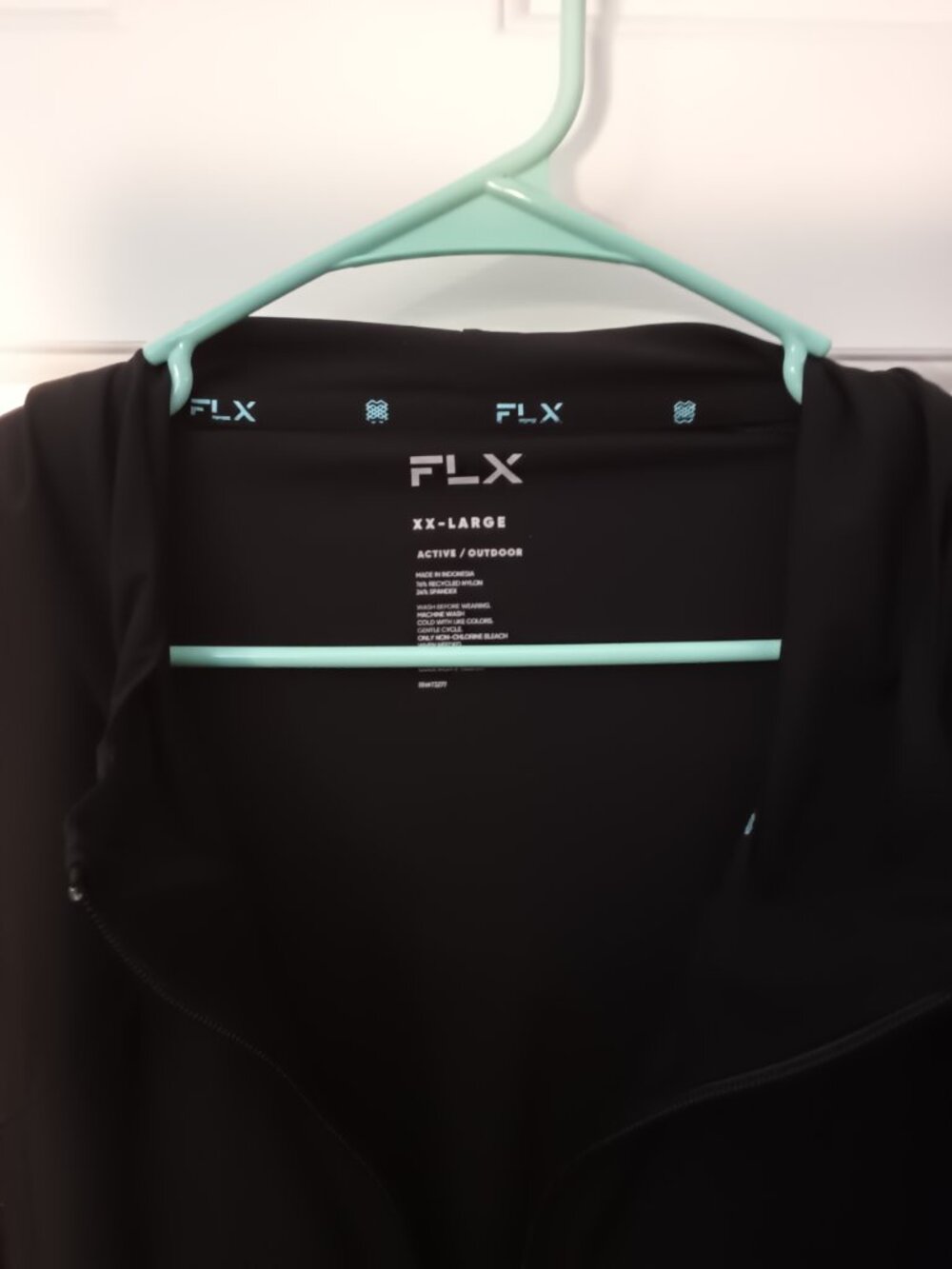 FLX Men's Black Performance Hooded Jacket NWT - Picture 3 of 5
